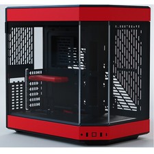 Hyte Y60 Midi-Tower rot/ schwarz, Panorama- G...
