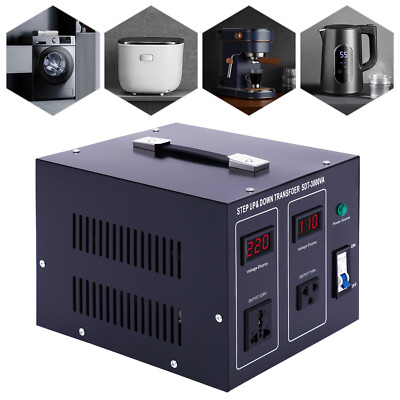 Step Up/Down 220-240v to 110-120v Electrical Power Voltage Converter ...