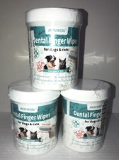 Dog/Cat Dental Finger Wipes,60 Counts each 180 total ,remove plaque tarar 3 Pack