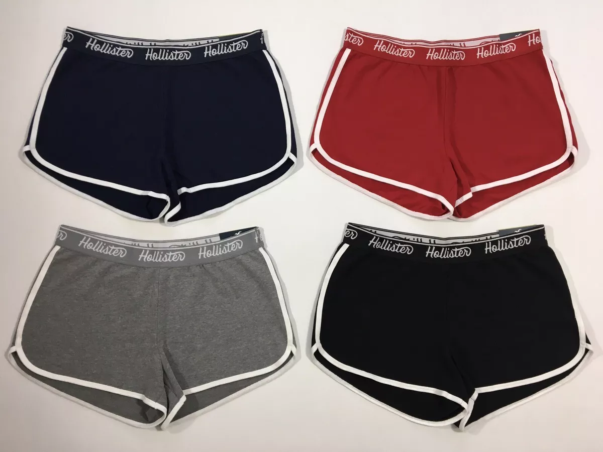 Hollister Womens Terry Sweat Shorts Logo Band Curved Hem Shorty XS S M L  XL!!