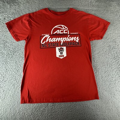 NC State Wolfpack Shirt Adult Medium Red Womens Basketball ACC Champions