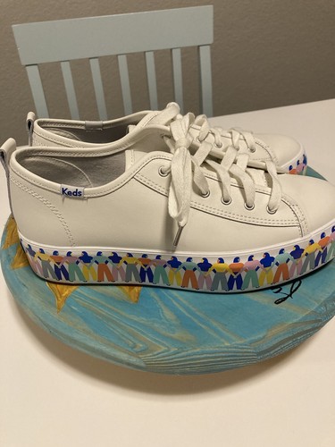 rainbow platform keds