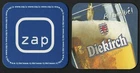 BEER MAT square brewery DIEKIRCH / LUXEMBOURG back ZAP S.A.