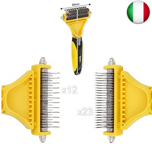 lionto Spazzola per Cani Rastrello per Sottopelo Pettine per Cani Spazzola per - Foto 5 di 5