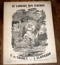 le langage des cloches chanson partition piano chant 1868 Louis Clapisson