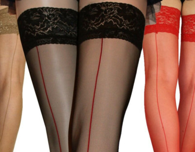 hold ups with back seam