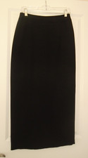 Pursuits ltd. Black Color Long A-Line Fully Lined Skirt Polyester Blend Size 4 
