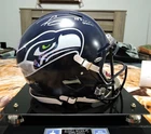 Russell Wilson Autographed Inscribed Super Bowl XLVIII Riddell Helmet & Case
