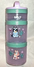 💙WHISKWARE Bluey Stackable Snack Containers-  Easy Twist On And Off BPA Free!!