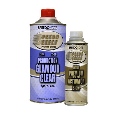 Production Glamour Clear Coat , 2.1 voc Quart Kit w/Slow Act., SS-1210-Q/1290-8