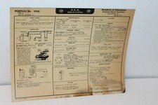 1950 PONTIAC SIX CYLINDER TUNE UP CHART  W/ DIAGRAMS  
