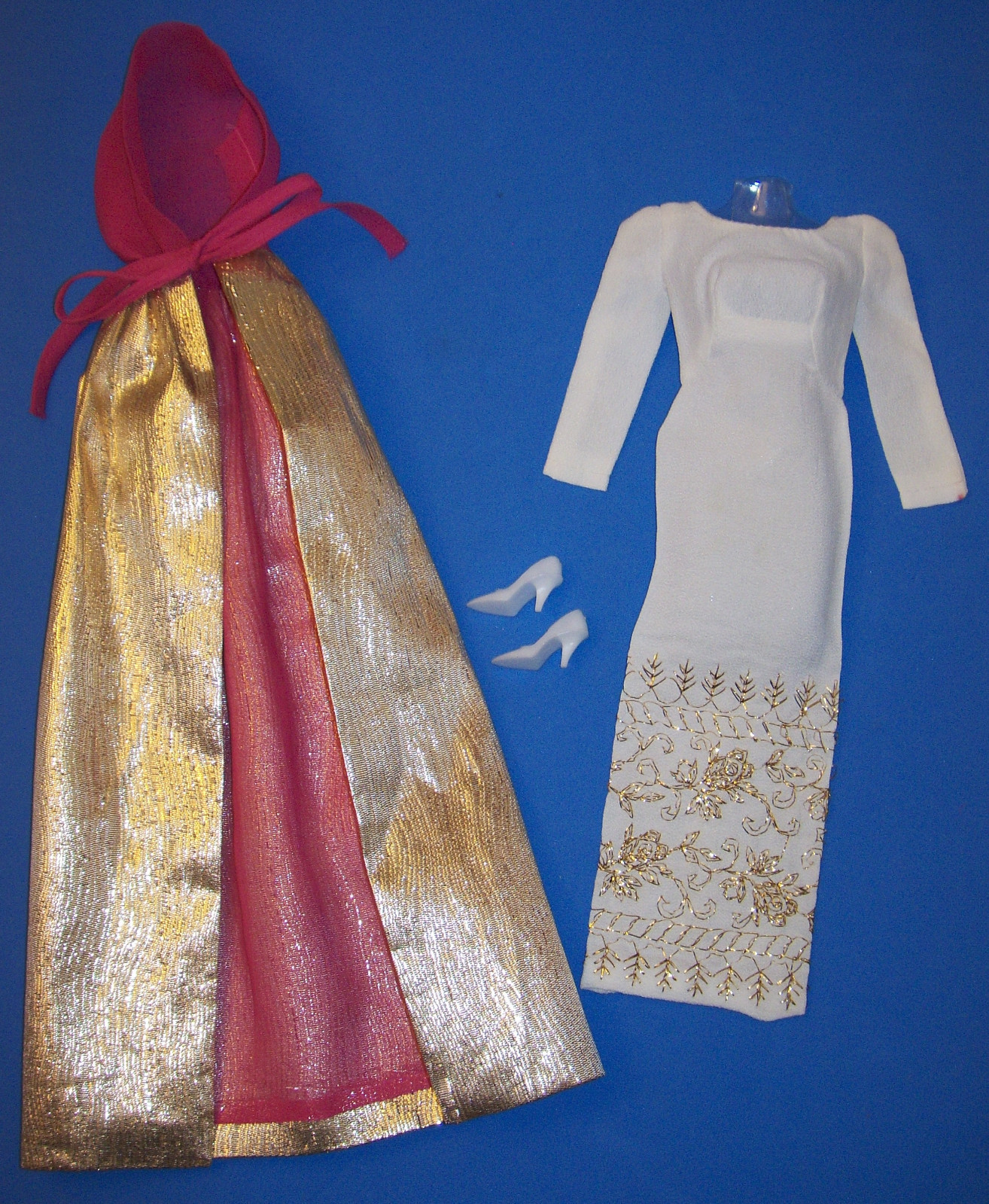 Vintage Muñeca Barbie Completo Ocasión Formal Vestido Cape 1697Wh Close Punta Vintage Muñeca Barbie Completo Ocasión Formal Vestido Cape 1697Wh Close Punta