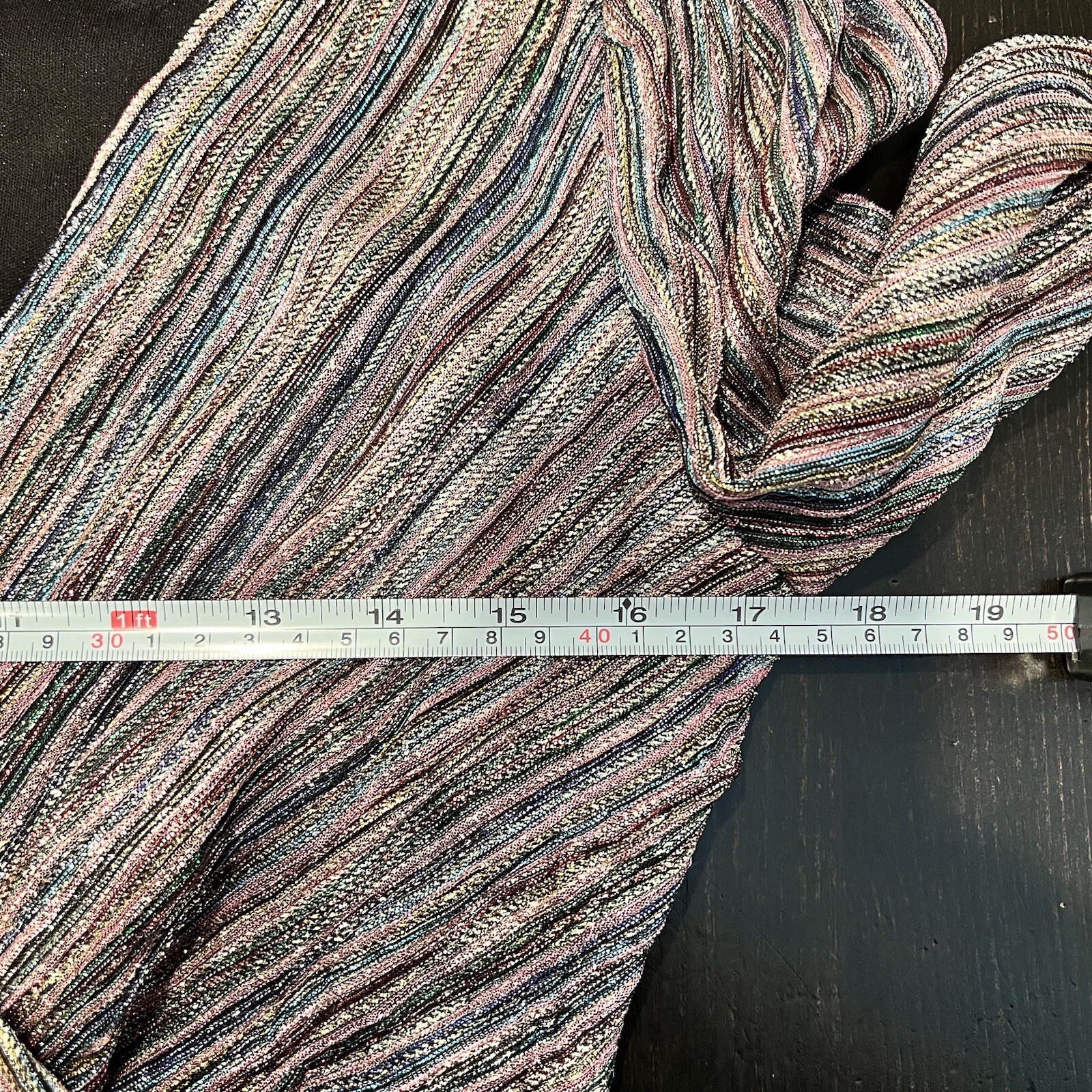 Julia Jordan Multi Colored Shimmery Stripe Metallic Long Sleeve Faux Wrap Dress thumbnail 14