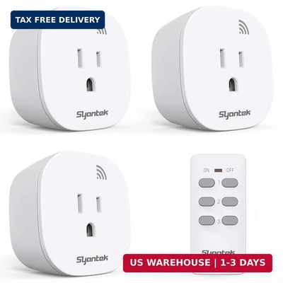 Syantek Remote Control Outlet Wireless Light Switch for Household Appliances, Ex