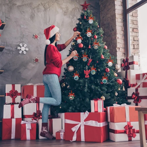 Acryl Ornamente Rohlinge, 50Pcs Acryl Rohlinge & 50Pcs Aufkleber, DIY Weihnachts - Bild 2 von 7