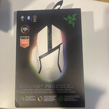 Razer Basilisk V3 Pro White Wireless Gaming Mouse 30K DPI HyperScroll Chroma RGB