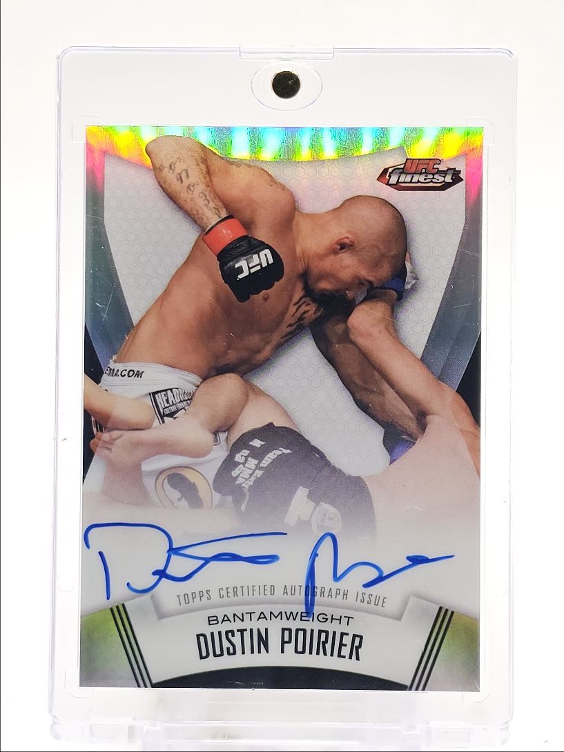 DUSTIN POIRIER 2012 TOPPS FINEST UFC AUTOGRAPH REFRACTOR #A-DP AUTO Q0004