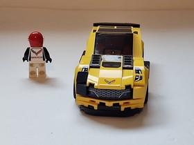 Lego Speed Champions 75870 Chevrolet Corvette Z06 Incomplete With Mini Figure