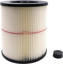 9-17816 Wet/Dry Vacuum Filter with Retainer Nut   Fits 5 Gallon Craftsman Vac