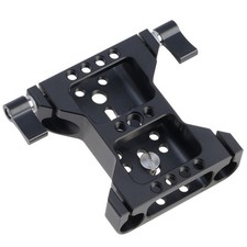 15mm Dual Socket Baseplate Aluminum for Camera Rig External Monitor Fit