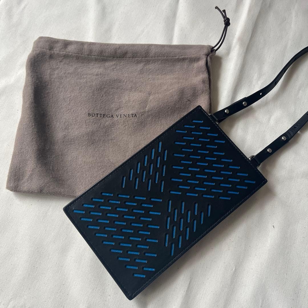 Bottega Veneta Phone Holder Black Blue