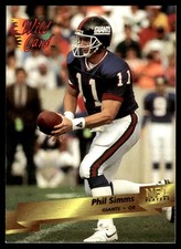 Phil Simms 1993 Wild Card #110 Giants NFL READ FREE SHIPPING AutographDen