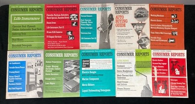 Consumer Reports Magazines January thru November 1967 Lot of 10