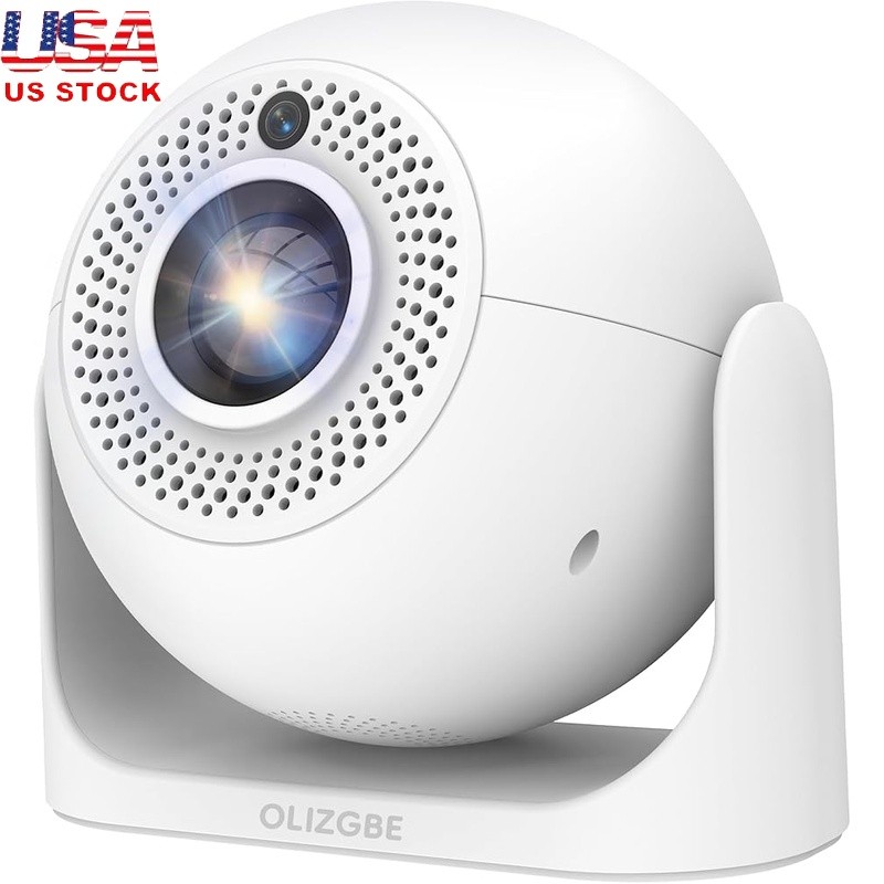 Mini Projector 1080P HD LED WiFi 6 Bluetooth Auto Focus Short Throw Portable New-image
