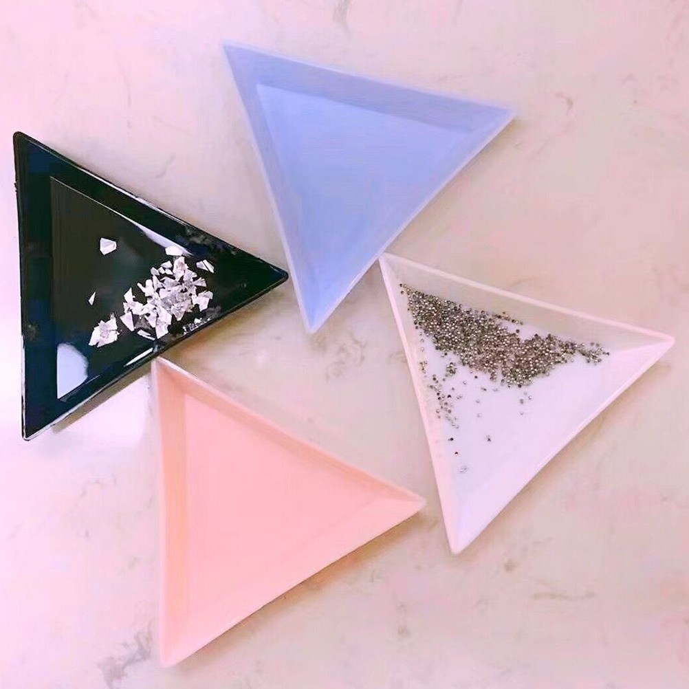 80 Pcs Manicure Storage Trays Triangular Tools for Nail Tech