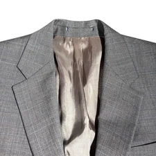 Lauren Ralph Lauren Blazer Mens 40L Glen Plaid 2 Button Sport Coat Wool Cashmere