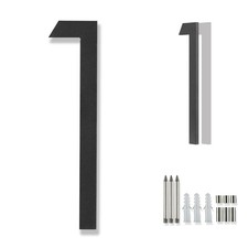 8 Inch Large house Numbers for Outside Modern Metal,Black Modern Address Numb...