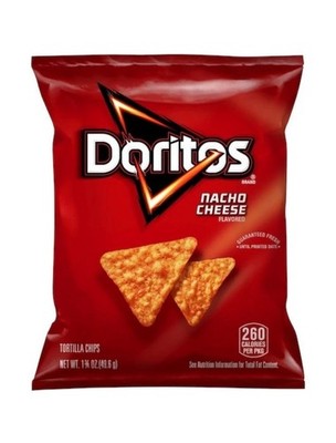 Doritos Flavored Tortilla Chips, Nacho Cheese, 1.75 Ounce (Pack of 64)