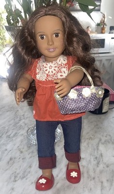 Our Generation Doll By Battat Alejandra 18 Inch, Outfit And Bag good condition