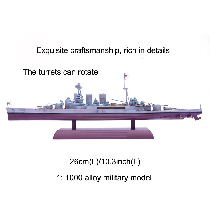 1:1000 Diecast Militärmodell Britischer Schlachtkreuzer HMS Hood Kriegsschiff - Bild 2 von 4