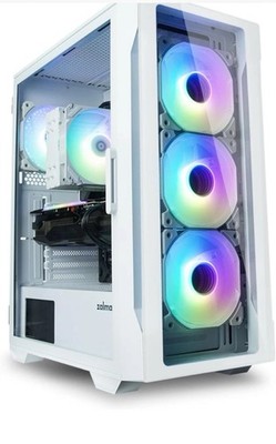 Zalman i3 NEO TG White Gaming Desktop Tower Ryzen GeForce RTX Win11 RGB