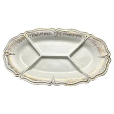 Vintage Royal Haeger Serving Platter 22k Gold Tweed Mid Century 50s 60s Pottery