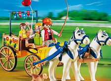 Playmobil -- Ersatzteil -- 4186 Familie und Kutsche --