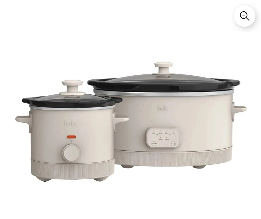 Bella 6-Quart Programmable Slow Cooker with Additional 2-quart Slow Cooker...