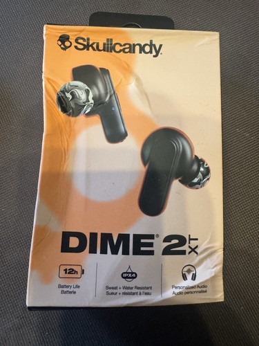 Skullcandy Dime 2 XT Wireless In-Ear Earbuds Black DAMAGED BOX - Picture 5 of 7