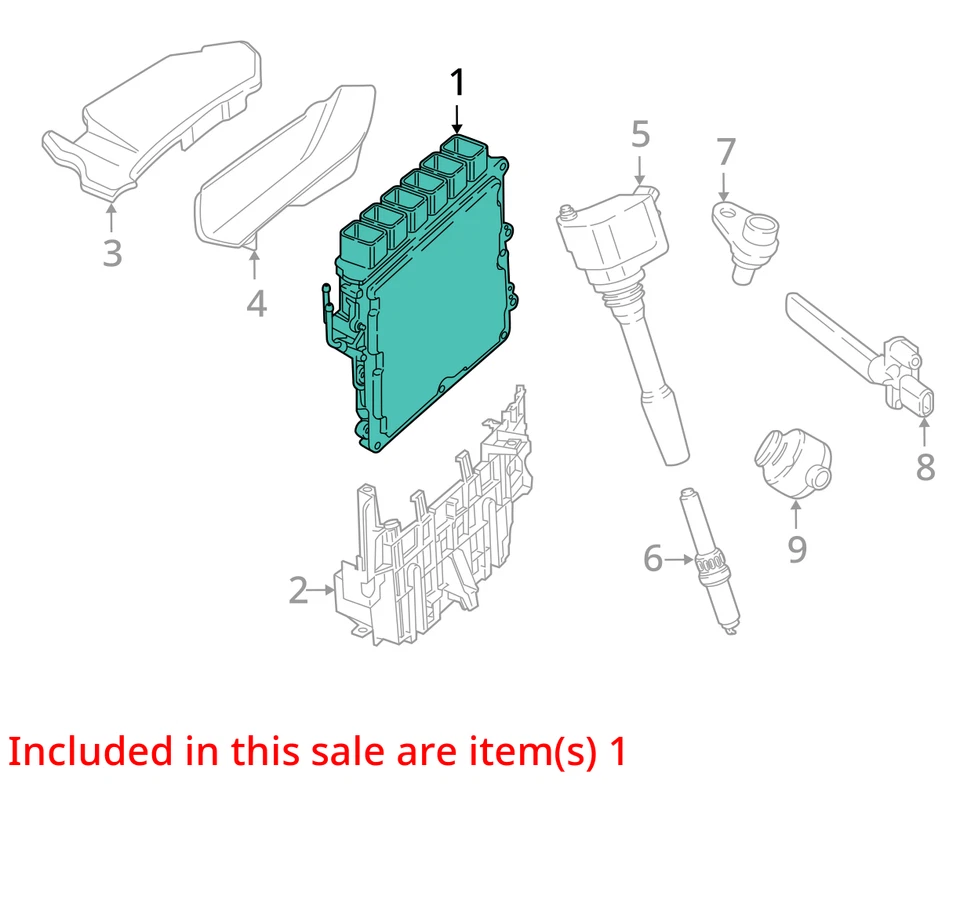 BMW 740E G12 2017 2018 híbrido ECM ECU módulo de control del motor DME 12148691846 OEM Foto 3 de 4