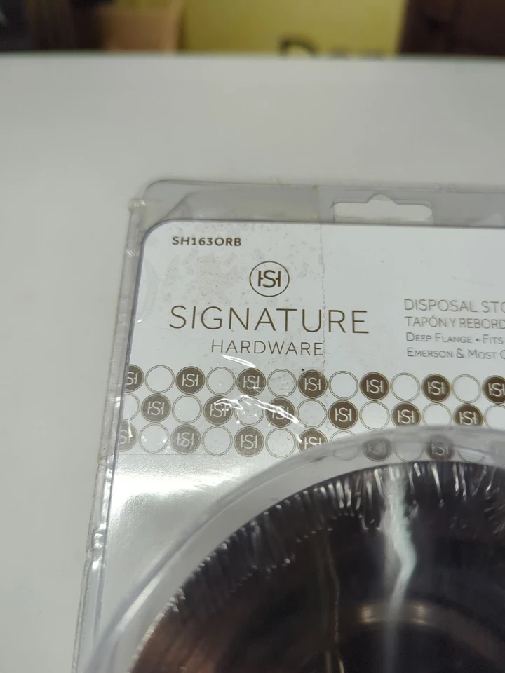 Brida y tapón eliminador de basura profundo Signature Hardware bronce frotado con aceite - Imagen 3 de 4