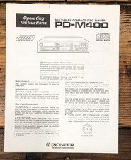 Pioneer PD-M400 CD Player Owners / User Manual Original