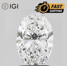 1.04 Ct Oval Cut IGI Certified Lab Grown CVD Diamond D Color VS1 Clarity Stone