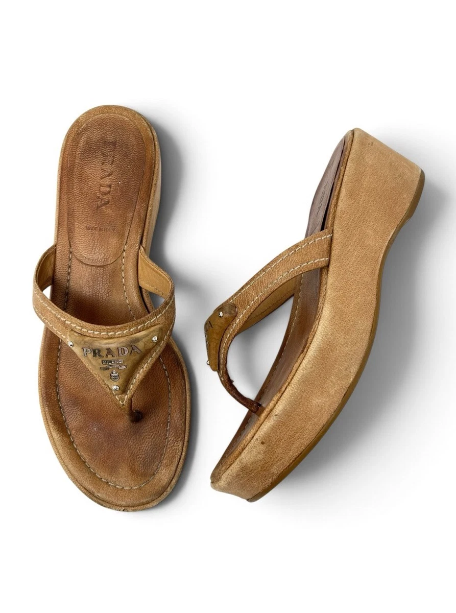 PRADA Wedge Thong Sandals for Women for sale | eBay