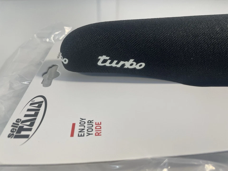 nuevo sillín bicicleta selle italia turbo 1980 tejido negro Foto 2 de 4