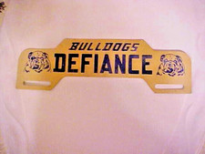 License Plate Topper Tag Defiance Bull Dogs License Plate Topper Tag Defiance Bull Dogs
