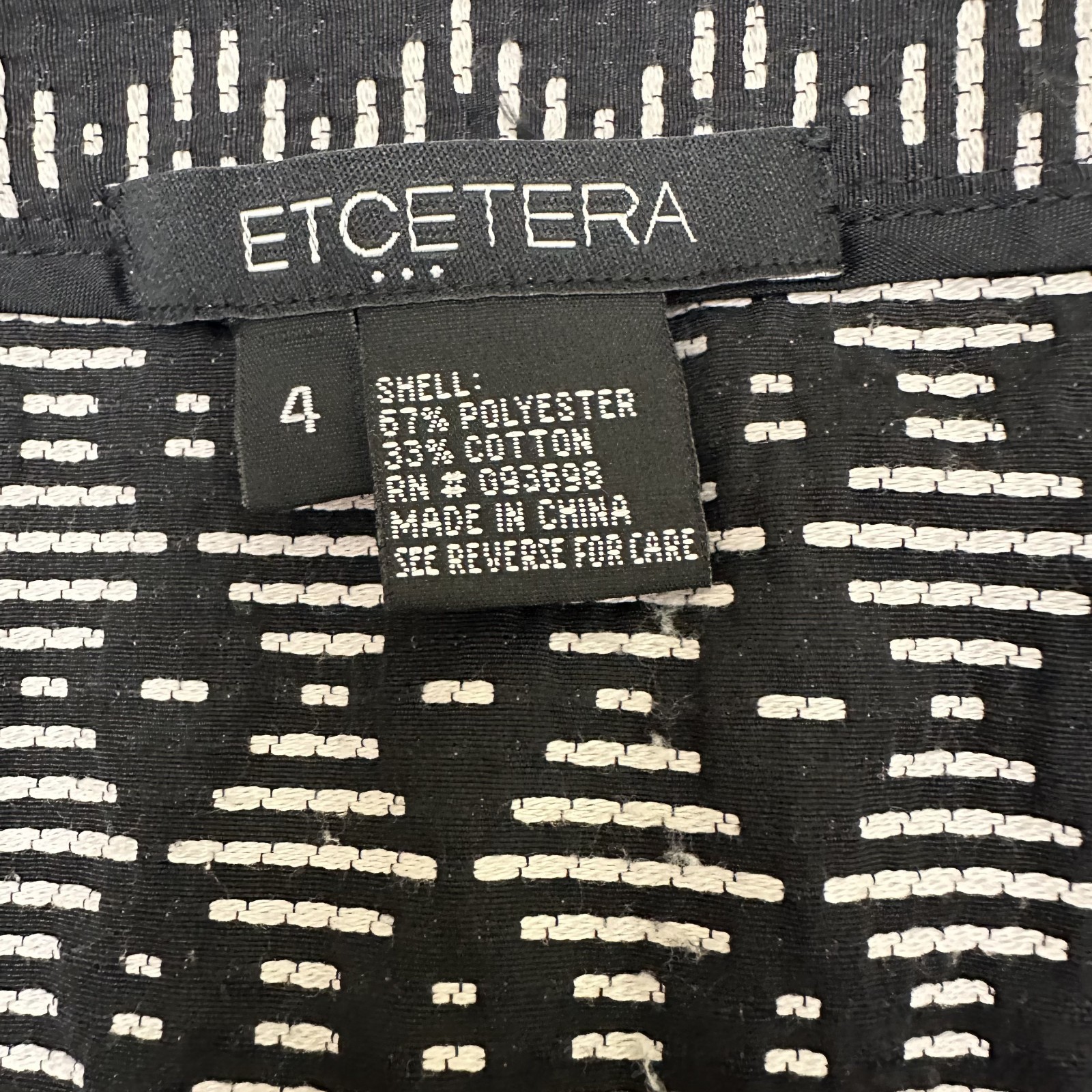 Etcetera Black & White Geometric Pattern Cotton B… - image 14