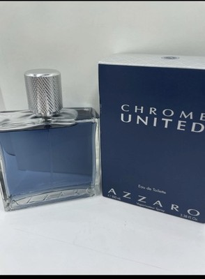 CHROME UNITED BY AZZARO 3.38 OZ /100 ML EDT SPRAY FOR MEN NEW UNSEALED BOX 