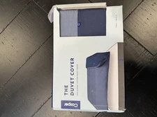 Casper 100% Supima Cotton Duvet Cover - Blue/Navy  (Twin/Twin XL) - NEW Read