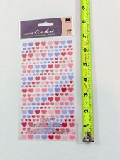 STICKO VALENTINE STICKERS / PURPLE AND PINK HEARTS